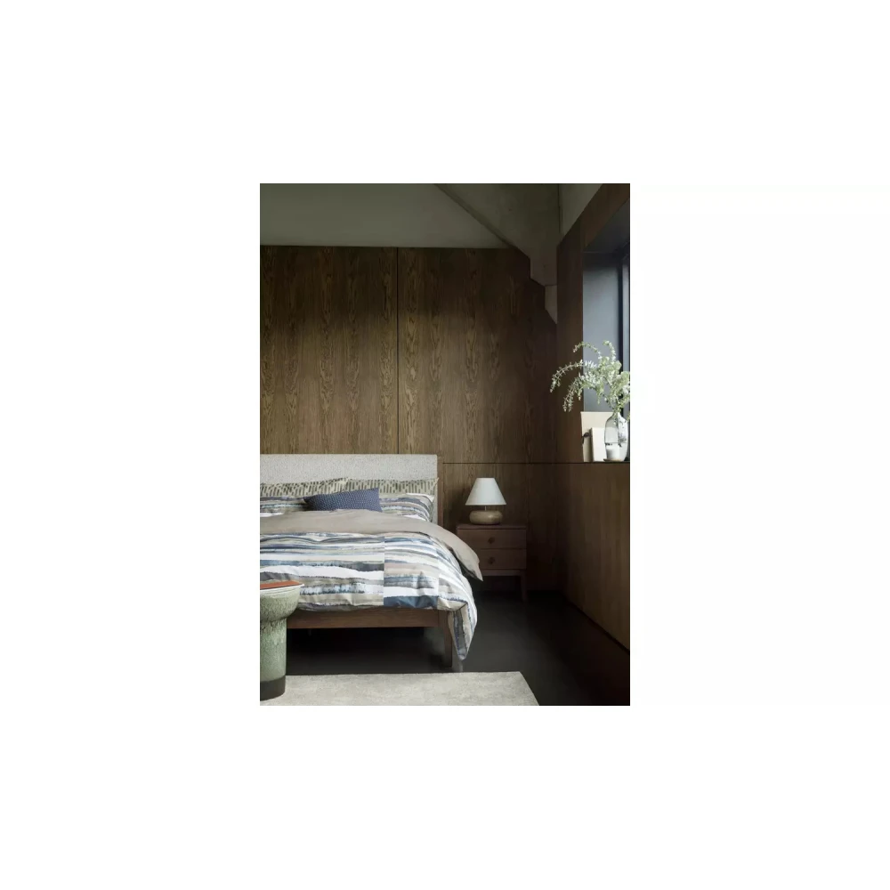 DRUNT - Dark brown Dual Drawer Nightstand - Image 4