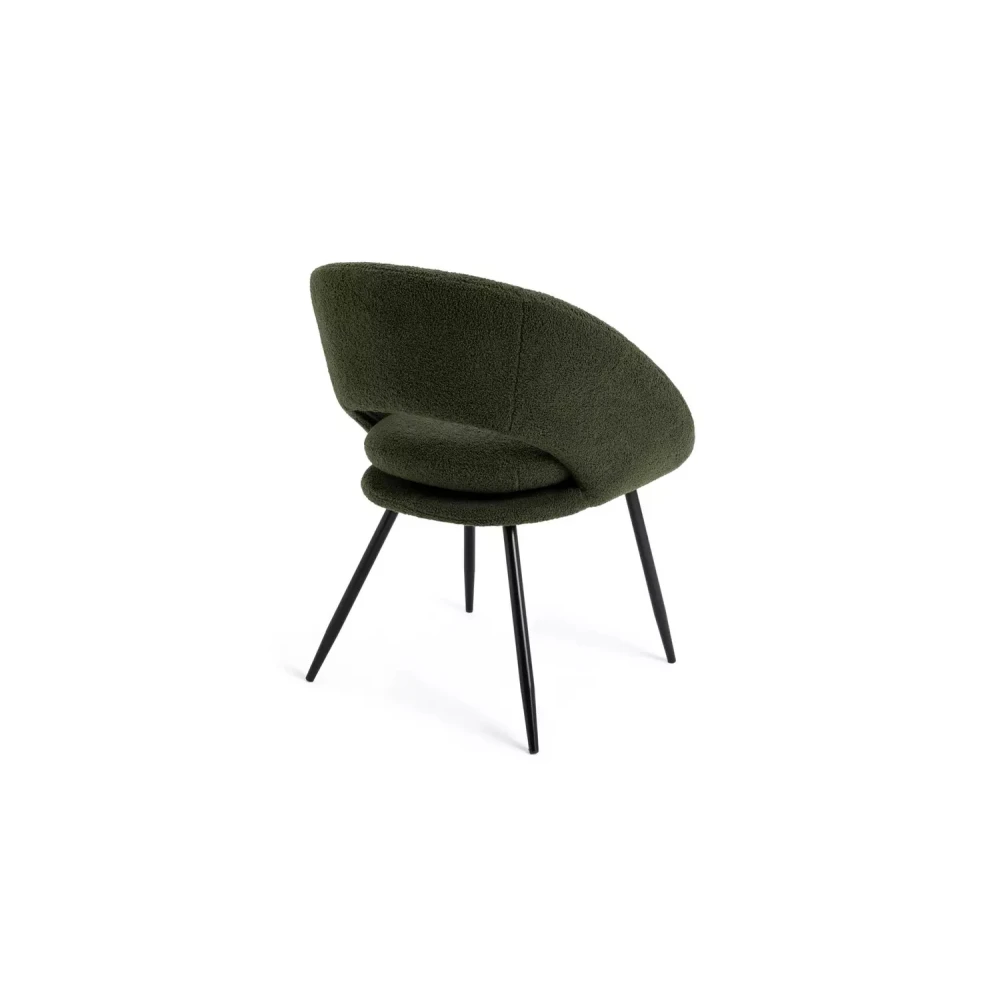 GRUB - Seven Piece Modern Dining Table Set in Walnut Brown & Green - Image 4