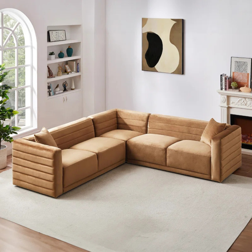 NUTTURA - Peanut Brown L shape Sofa - Image 4