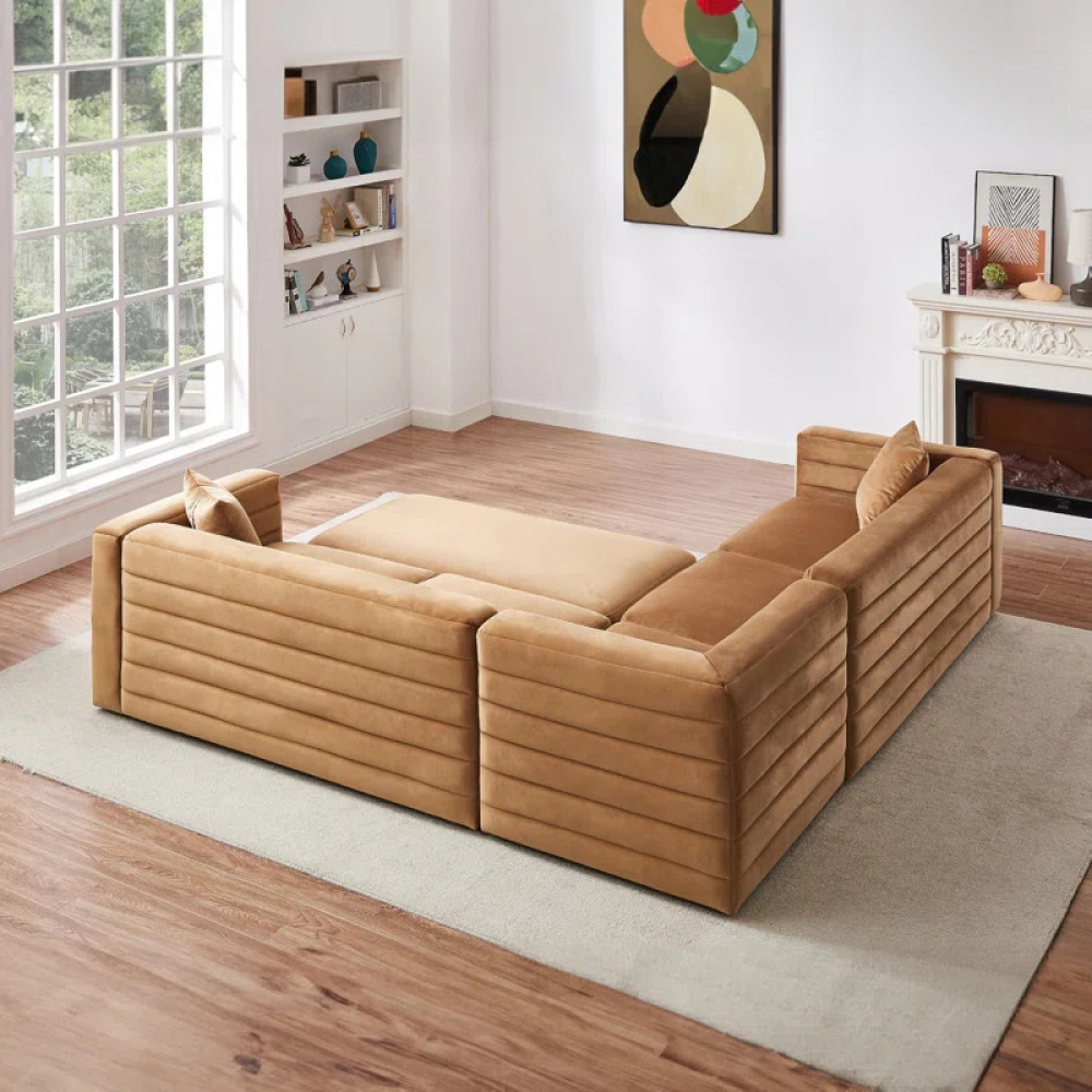 NUTTURA - Peanut Brown L shape Sofa - Image 3