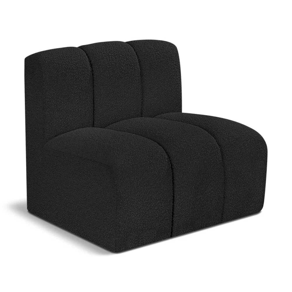 STELLER - Black Arm less Sofa Chair - Image 4