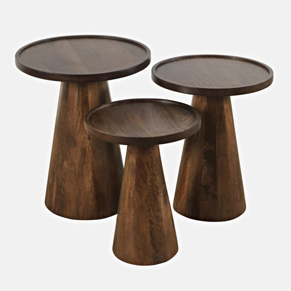 GLINT - Mid Century Modern Style Round Nesting Tables - Image 6