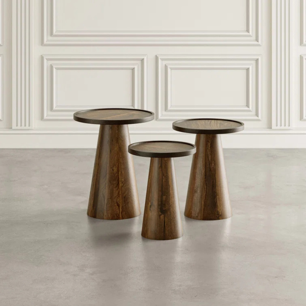 GLINT - Mid Century Modern Style Round Nesting Tables