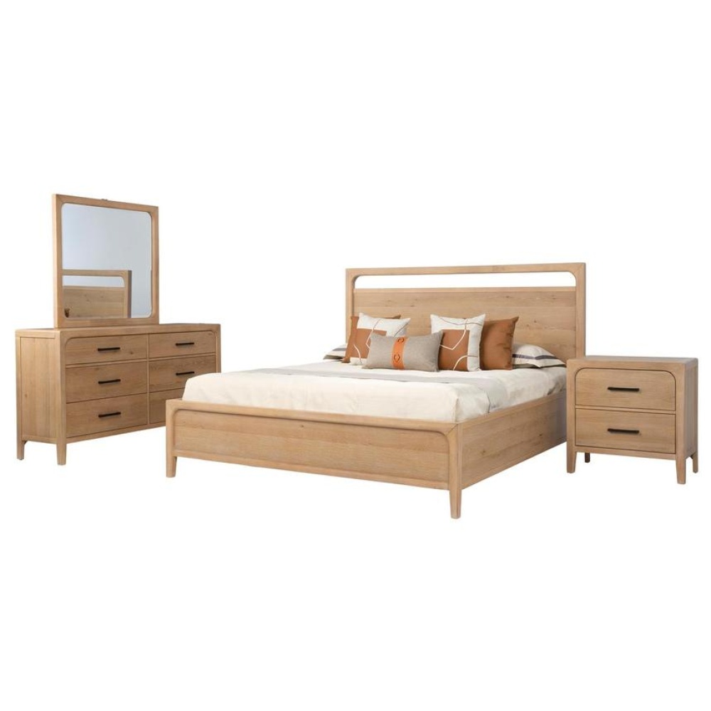 SOLANO - Minimalist Design Oak Brown Bedroom Set