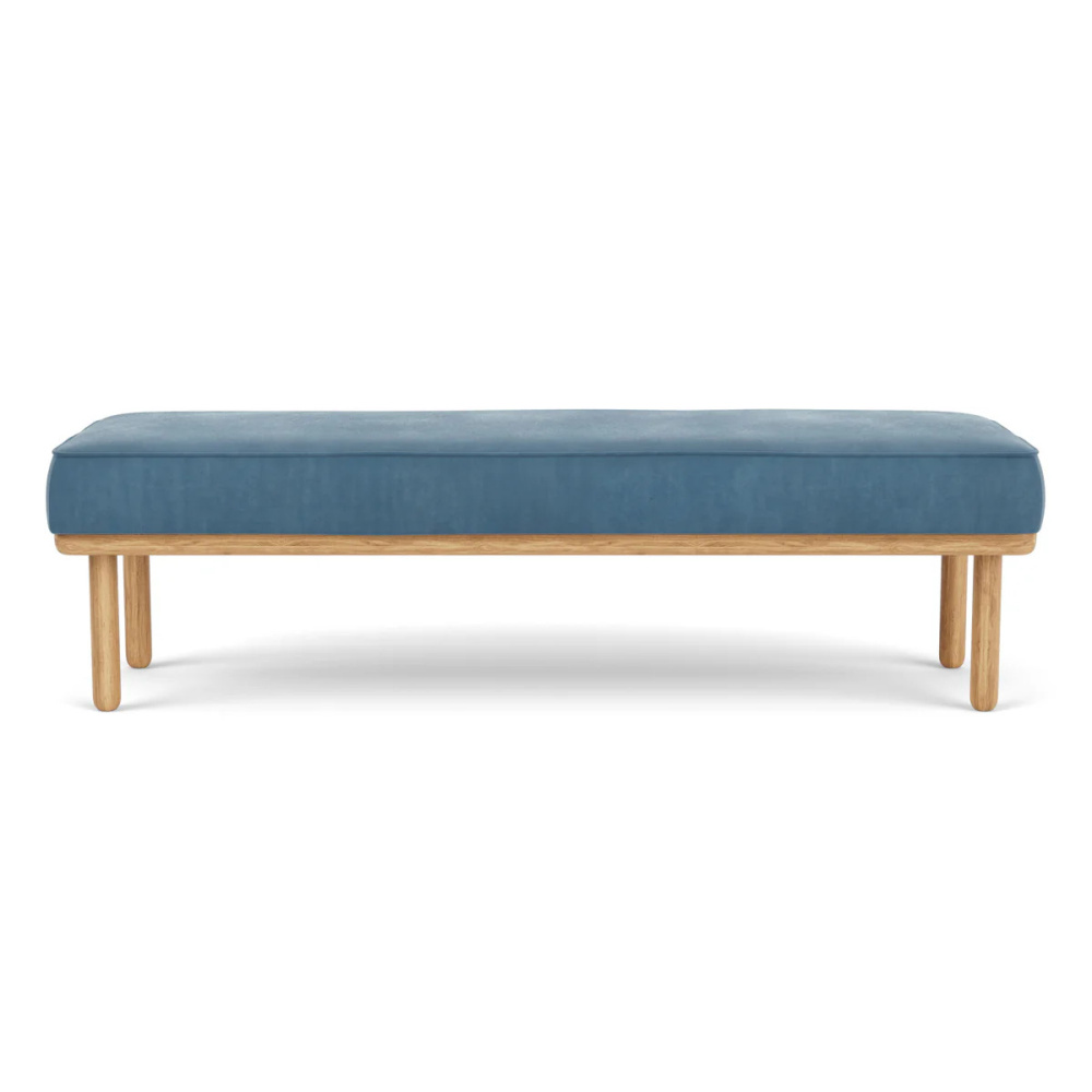 VEXA - Scandinavian Style Blue Ottoman Bench - Image 2