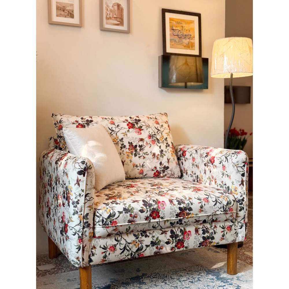 ROSETTE - Floral Print Wide Sofa Arm Chair - Image 5