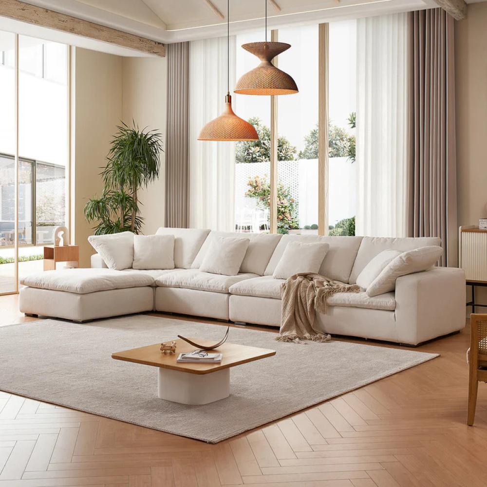 AVALO - Urban Style White Sectional Sofa - Image 4