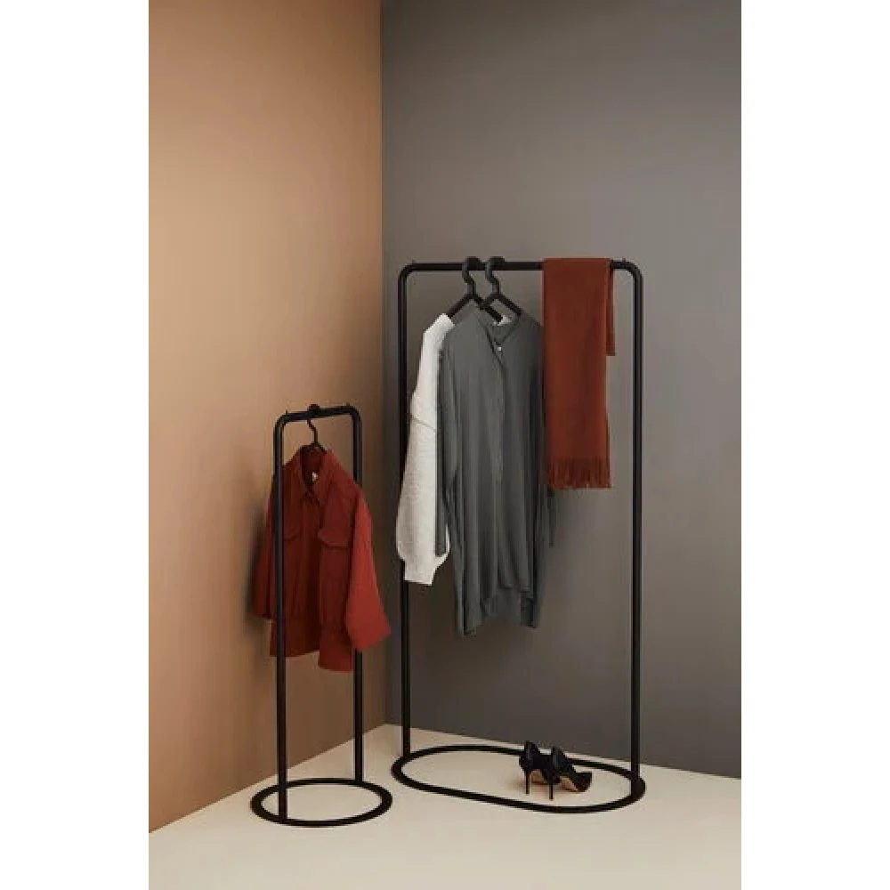TEMPEST - Minimalist Style Black Metallic Cloth Hanging Rack Set - Image 3