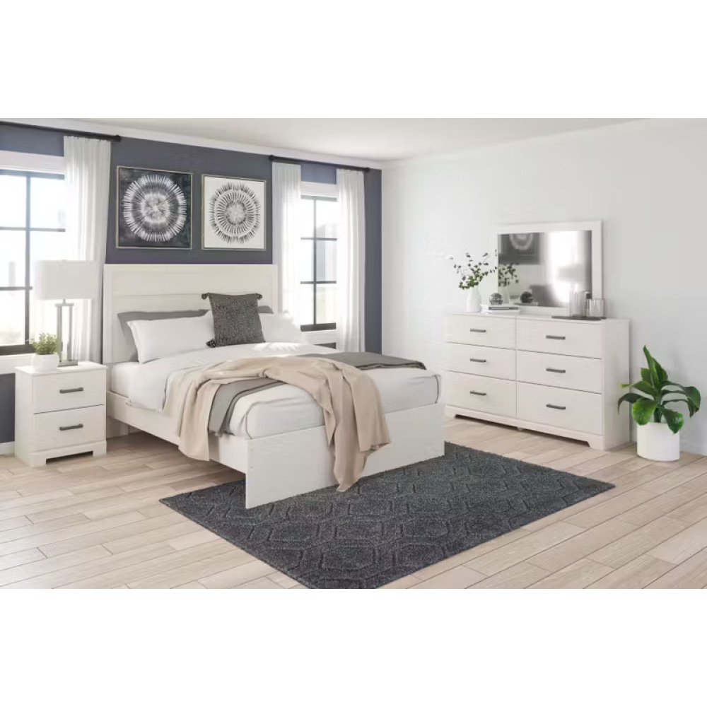 ETRENA - Modern Design Off White Bedroom Set