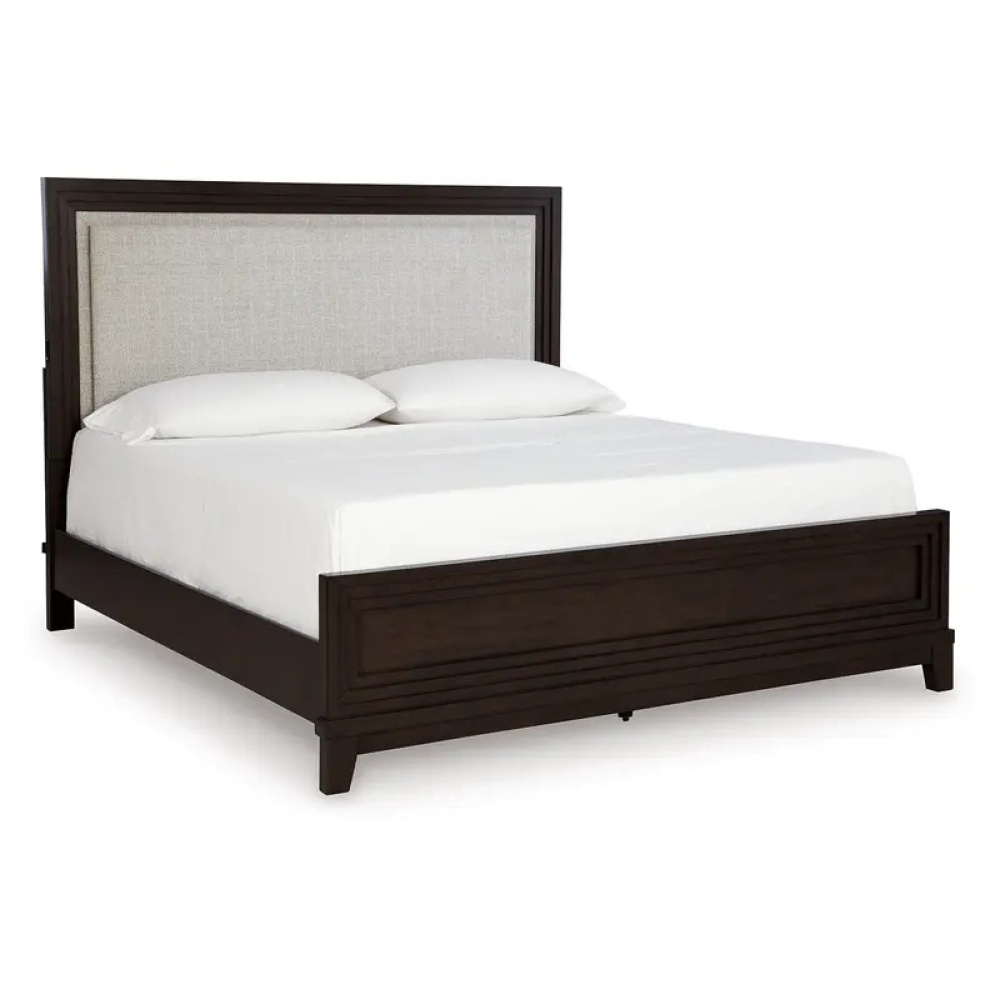 ALVARA - Retro Style Dark Brown Bedroom Set - Image 2