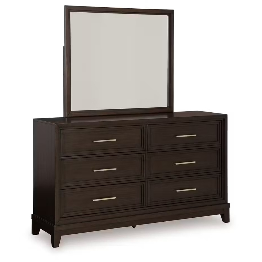 ALVARA - Retro Style Dark Brown Bedroom Set - Image 11