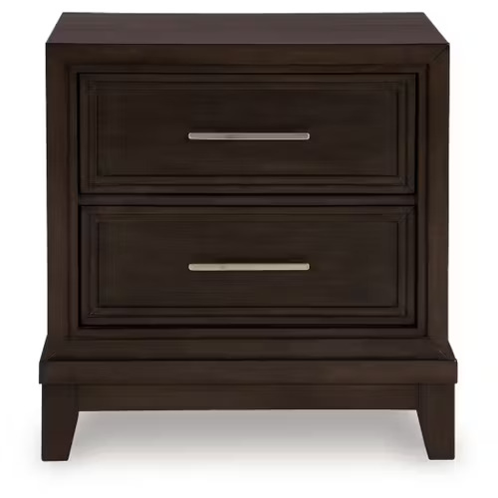 ALVARA - Retro Style Dark Brown Bedroom Set - Image 7