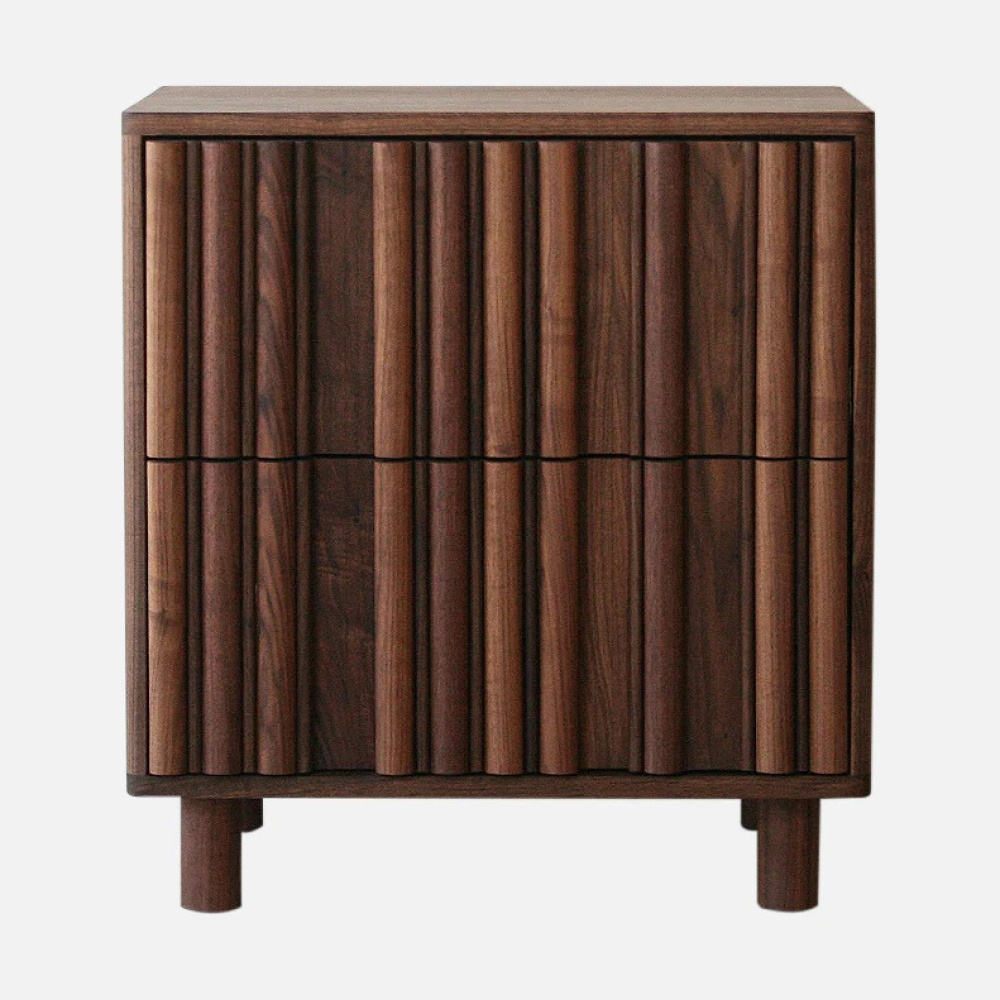 WHIRL - Retro Style Dark Brown Night Stand - Image 2