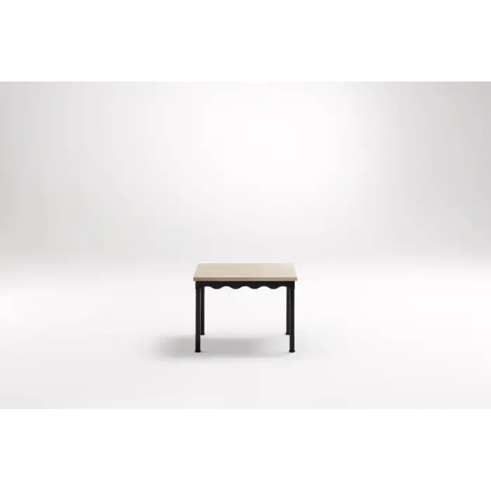 OPULAN - Industrial Style Travertine End Table - Image 2