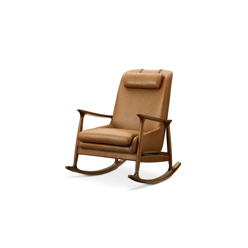 BRAVUR - Classic Style Brown Polished Finish Rocking Chair