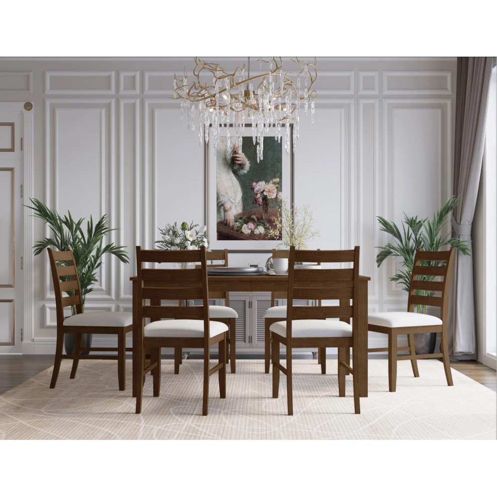 ZYLO - Dark Brown Classic Dining Table Set