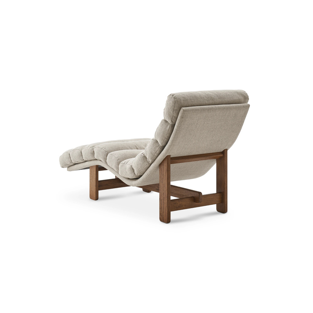 HUSH - Bohemia Style Chaise Lounge Chair In Grey & Brown - Image 2