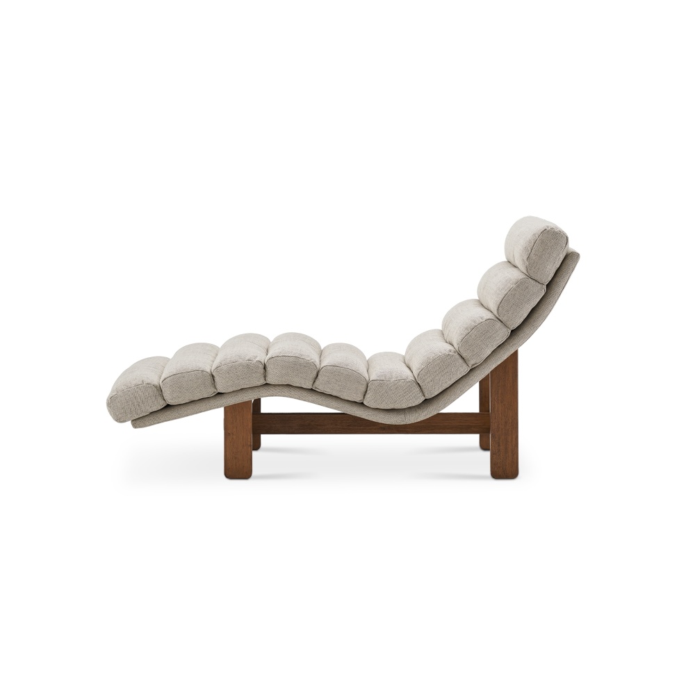 HUSH - Bohemia Style Chaise Lounge Chair In Grey & Brown - Image 4