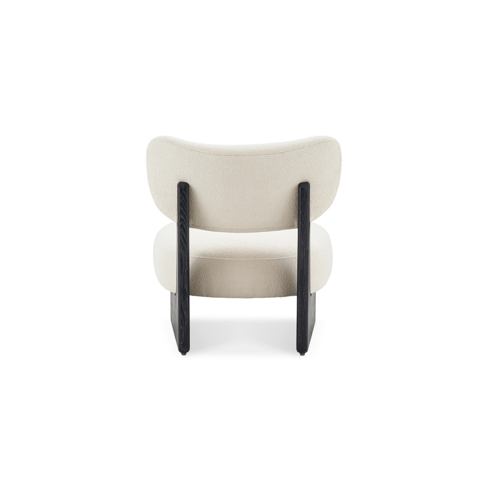 LUMA - Angled Base Off White & Black Modern Accent Chair - Image 4