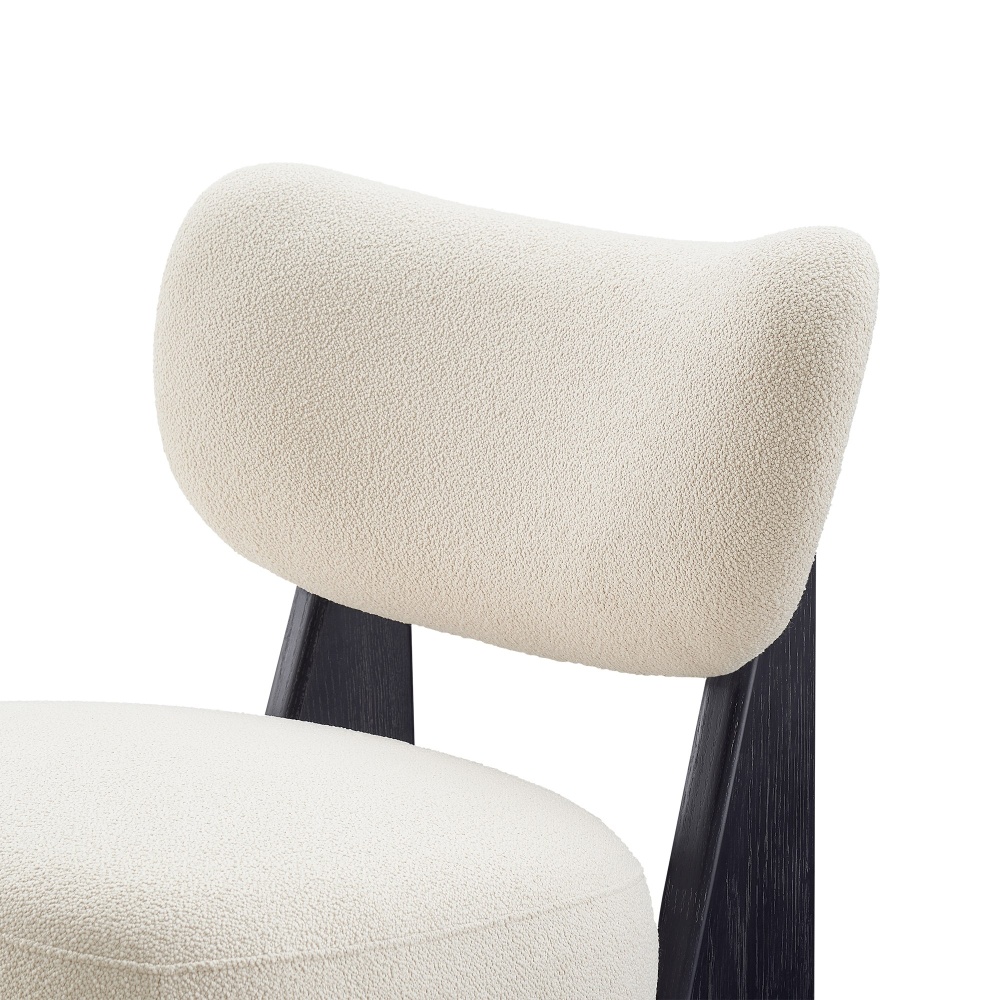 LUMA - Angled Base Off White & Black Modern Accent Chair - Image 5