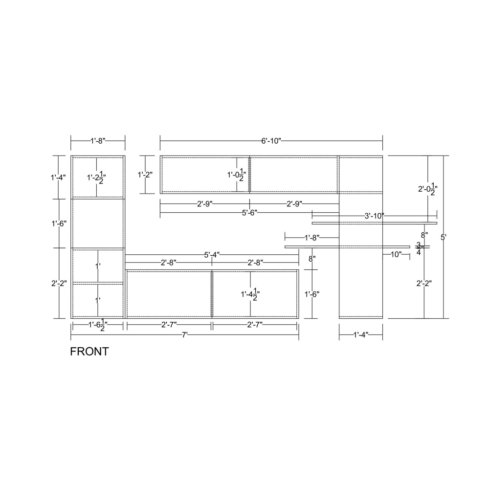 STRIX - Contemporary Style Two Pieces Media Wall Unit - Image 8