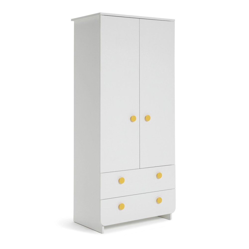 ECRUISE - Two Doors Compact Style White Kids Wardrobe - Image 2