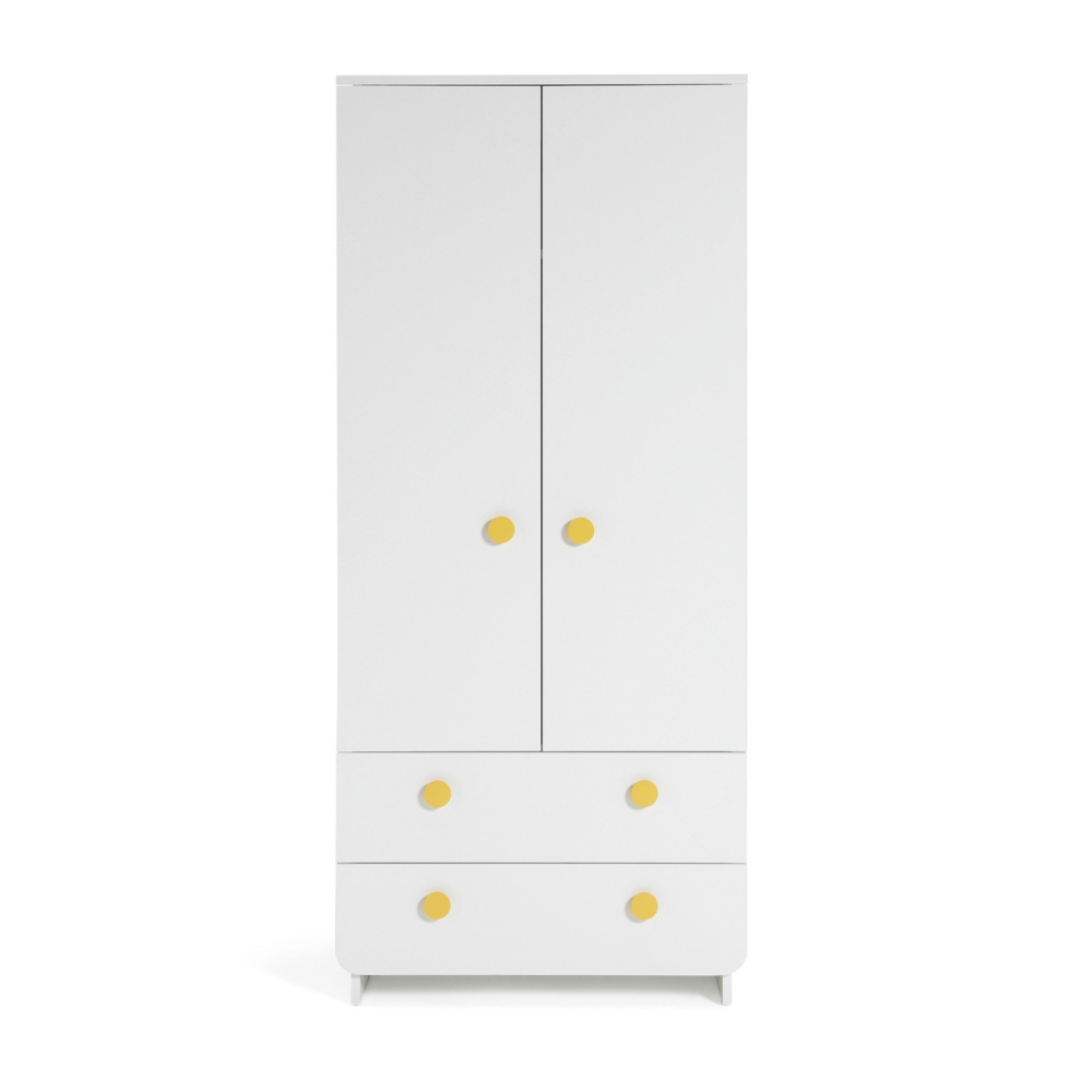 ECRUISE - Two Doors Compact Style White Kids Wardrobe - Image 3