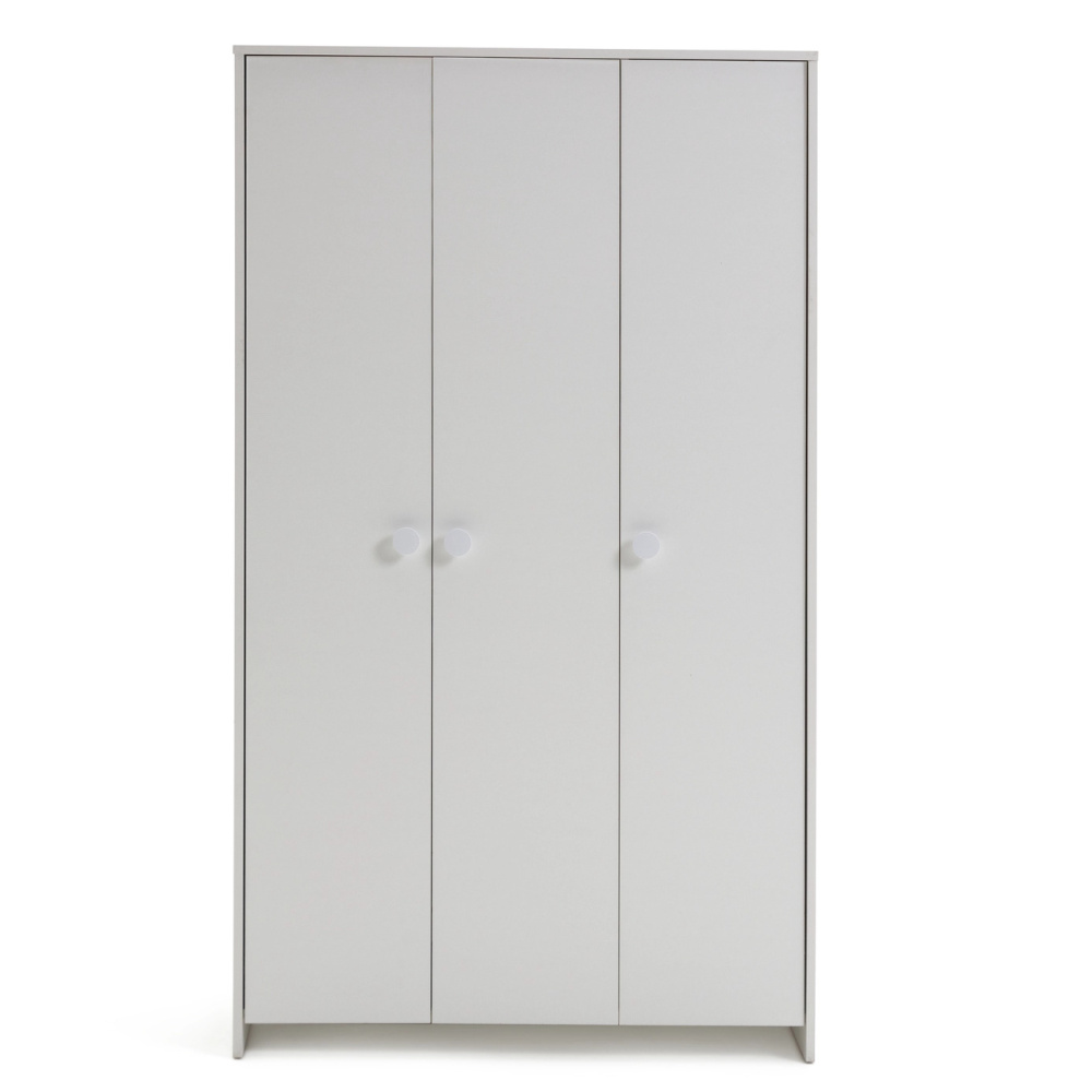 VELMORA - Contemporary Style White Three Door Kids Wardrobe - Image 2