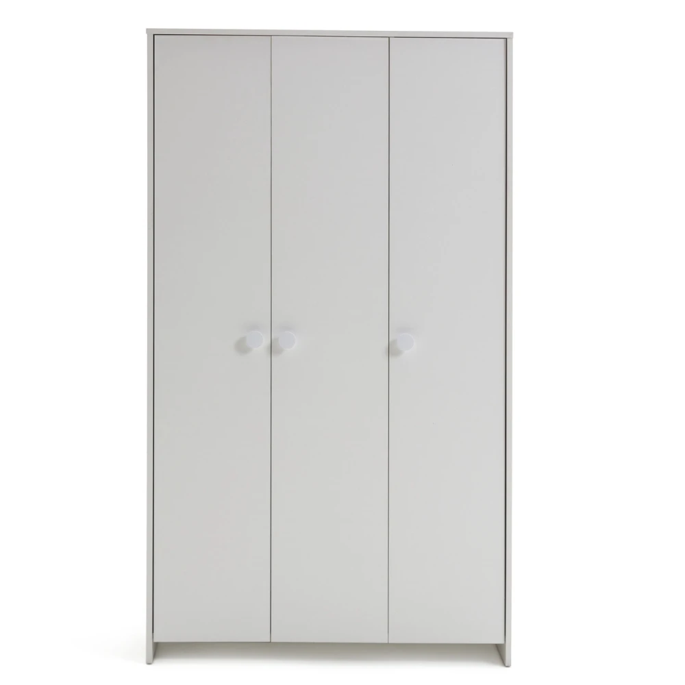 VELMORA - Contemporary Style White Three Door Kids Wardrobe - Image 2