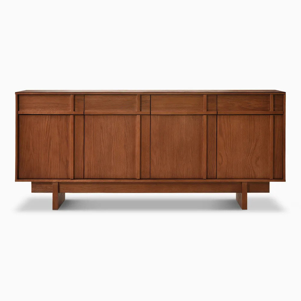 AXELLE - Mid Century Modern Style Brown Polished Sideboard - Image 6