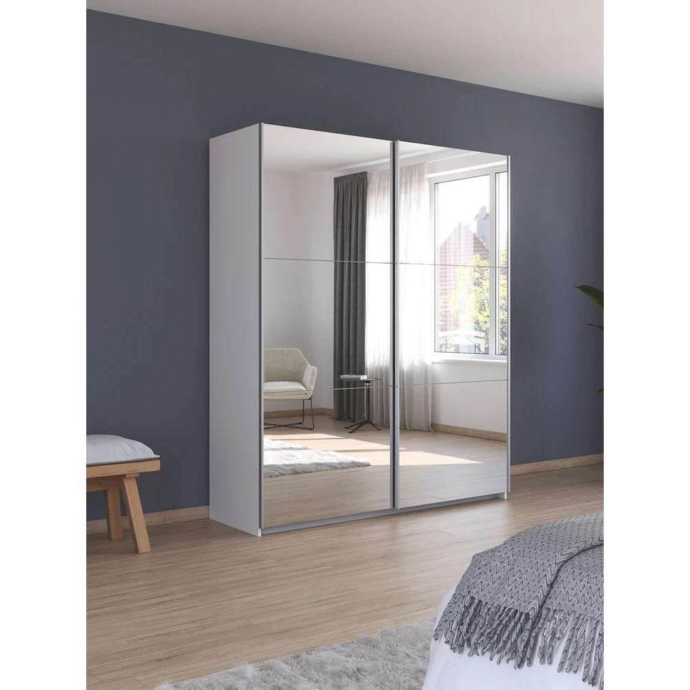 ZEPHYR - Modern Sliding Door Bedroom Wardrobe with Mirror - Image 2