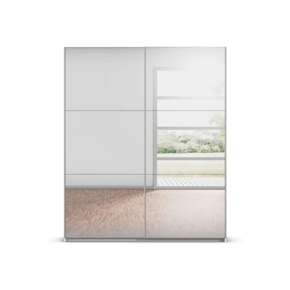 ZEPHYR - Modern Sliding Door Bedroom Wardrobe with Mirror - Image 3