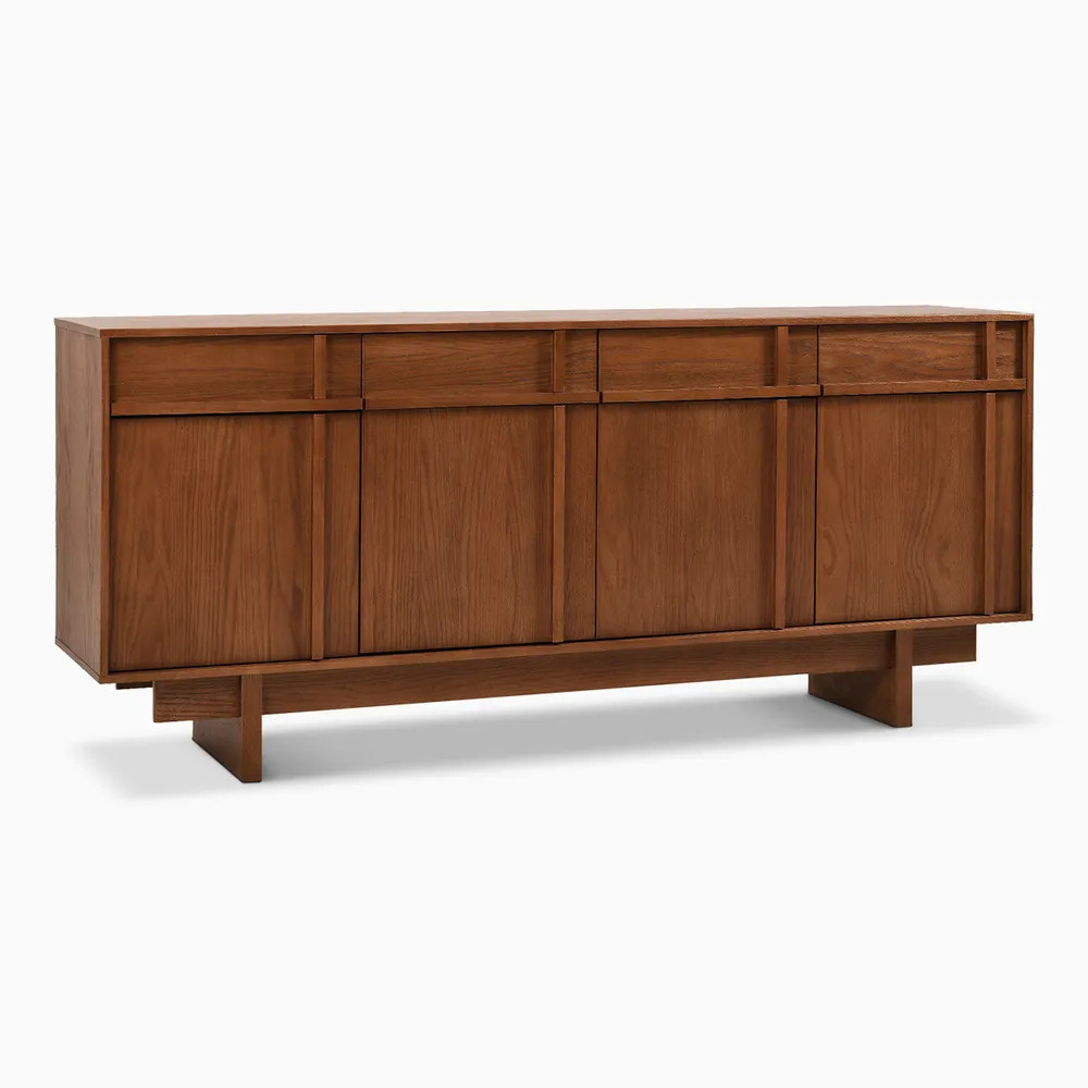 AXELLE - Mid Century Modern Style Brown Polished Sideboard - Image 7