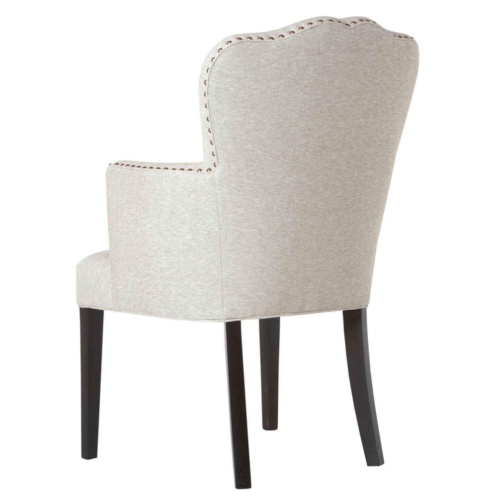 LUNETTE - Traditional Style Light Beige Flared Legs Chair - Image 4