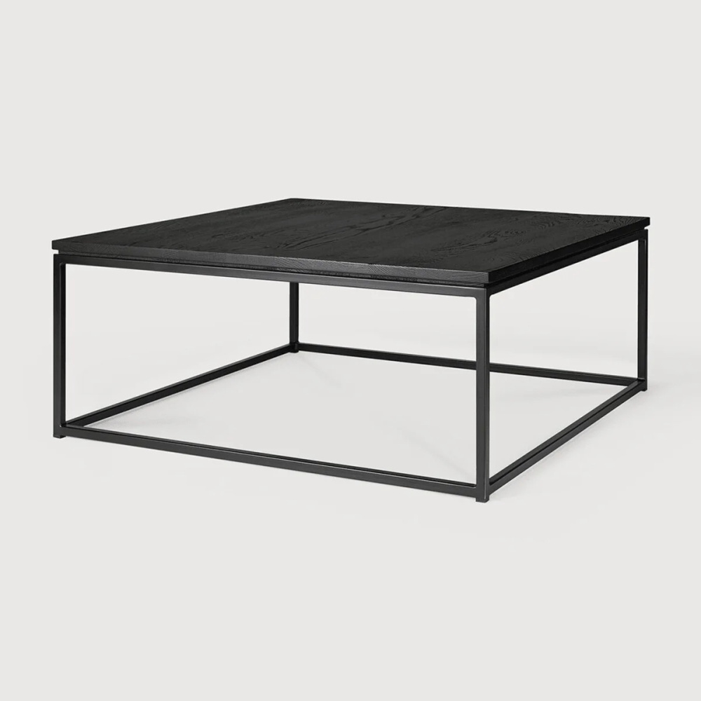 STARTO - Contemporary Style Metallic Frame Coffee Table in Black