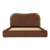 NUVE - Wave Styled Rustic Orange & Brown King Size Bed - Image 4