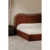 NUVE - Wave Styled Rustic Orange & Brown King Size Bed - Image 5
