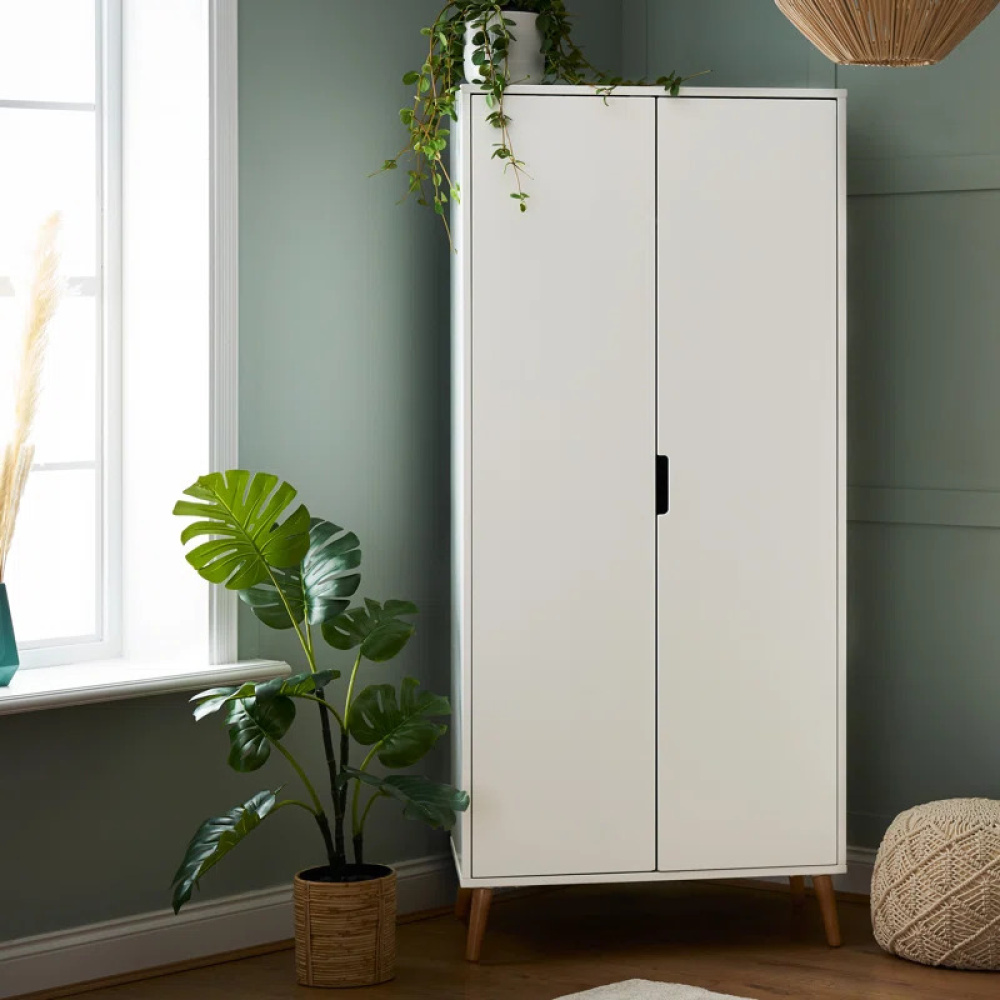 NUBO - White Double Door Modern Kids Cupboard
