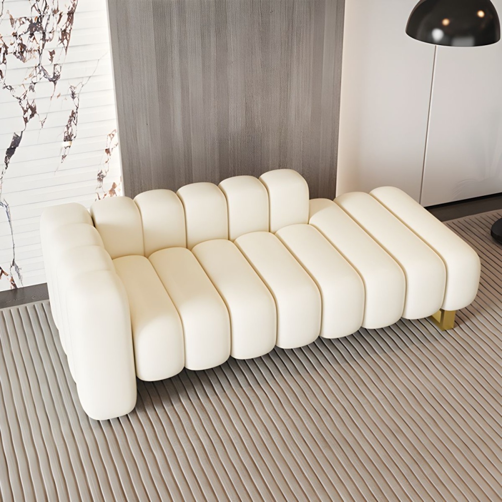 PUFFIN - Modern Left Arm Channel Tufted Chaise Lounge - Image 3