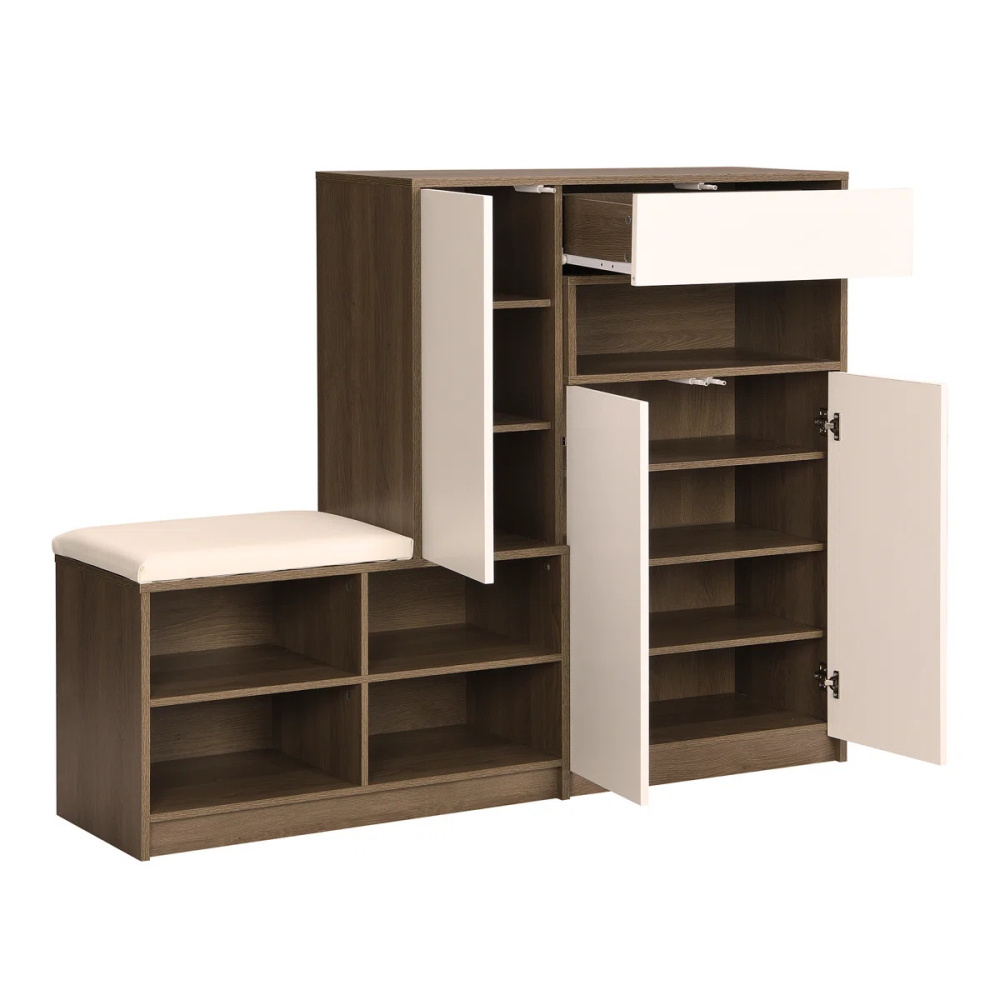PERCH - Geometric Style Shoe Storage Cabinet - Image 2