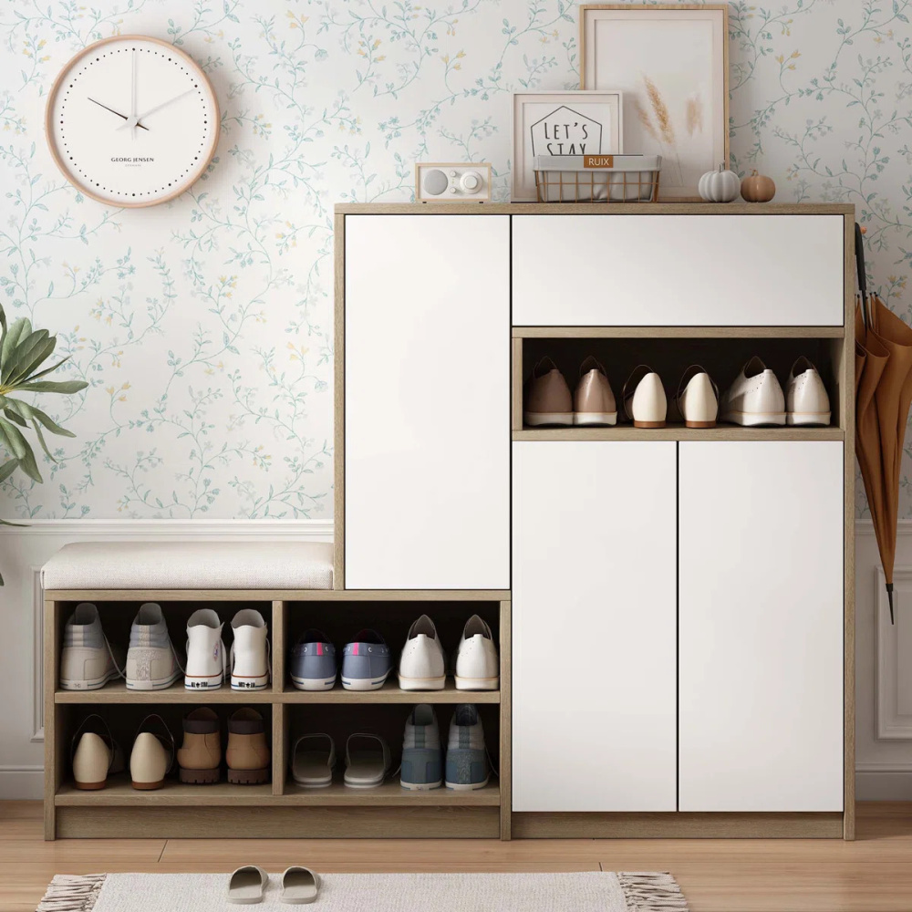 PERCH - Geometric Style Shoe Storage Cabinet