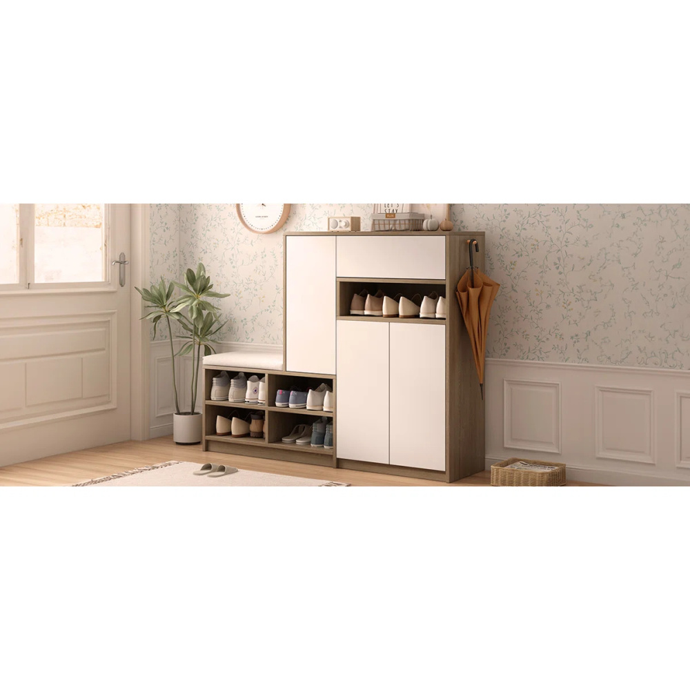 PERCH - Geometric Style Shoe Storage Cabinet - Image 6