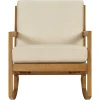 WISP - Classic Style Medium Brown & Off-White Rocking Chair - Image 2