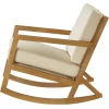 WISP - Classic Style Medium Brown & Off-White Rocking Chair - Image 4