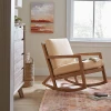 WISP - Classic Style Medium Brown & Off-White Rocking Chair - Image 5