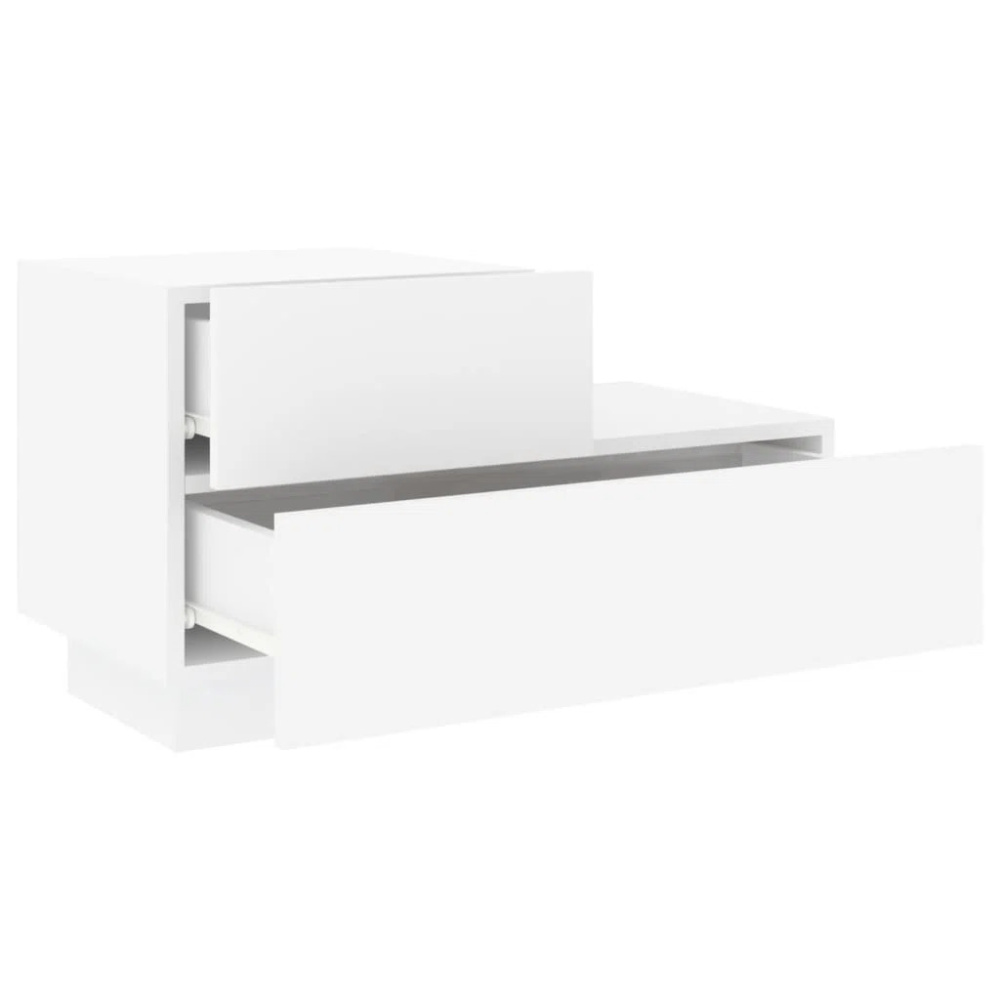 BURL - White Contemporary Design Nightstand - Image 5