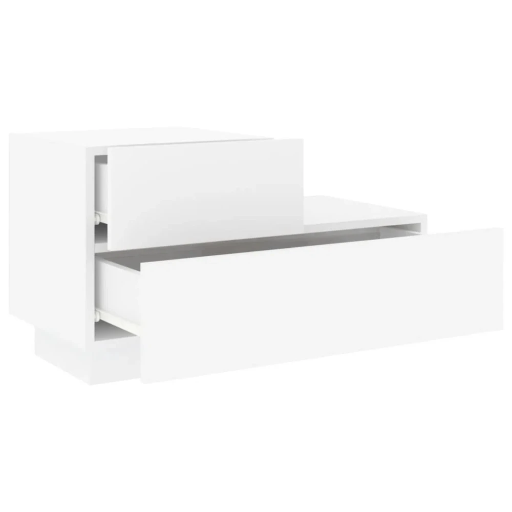 BURL - White Contemporary Design Nightstand - Image 5