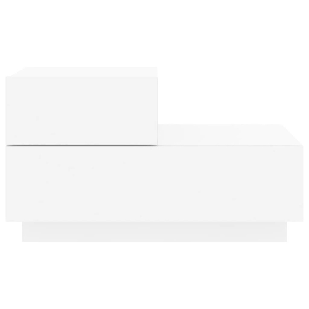 BURL - White Contemporary Design Nightstand - Image 3