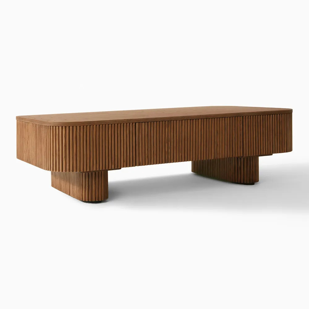 HIDEY - Ultra Modern Curved Edge Storage Coffee Table - Image 3