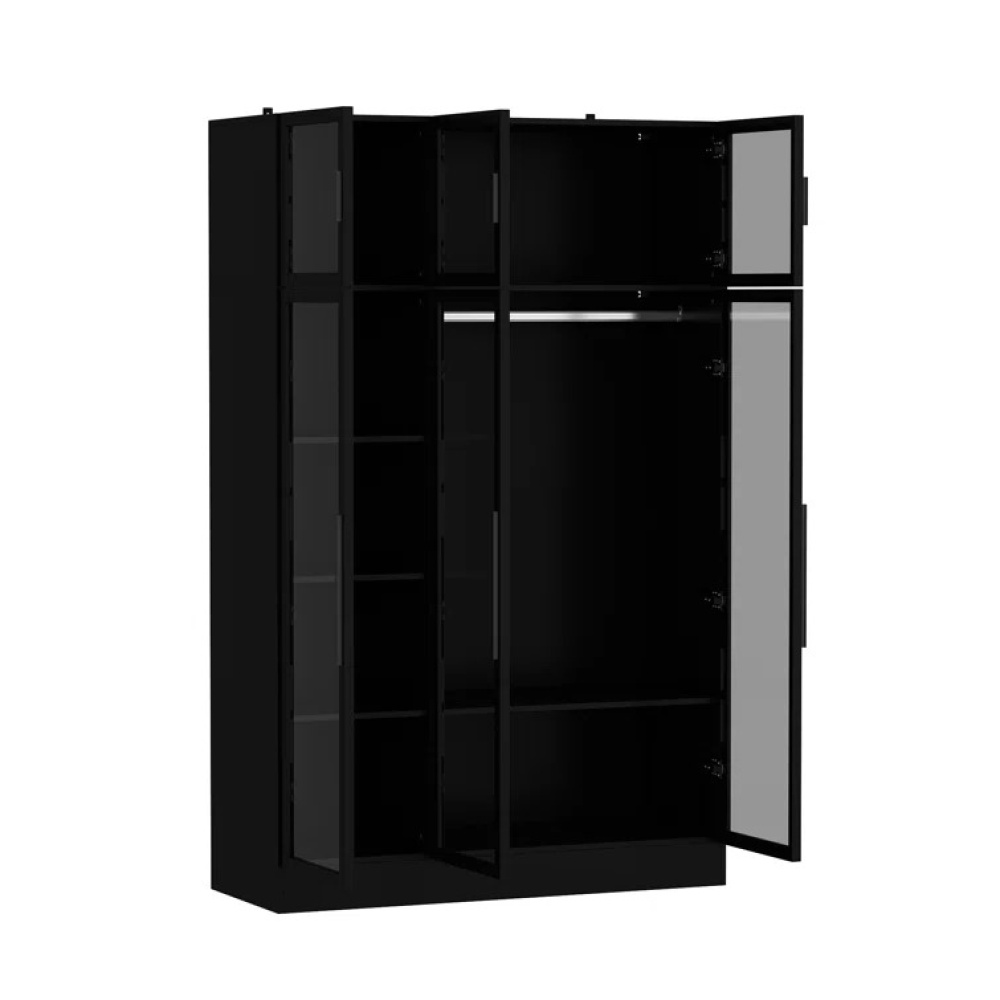 VELARE - Sleek Contemporary Design Black Wardrobe - Image 6